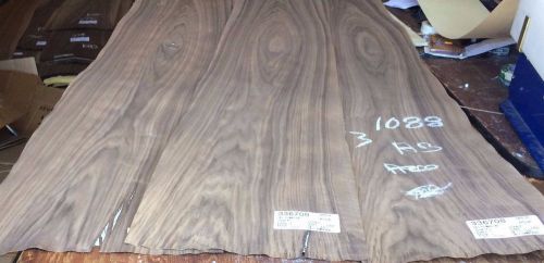 Wood  Walnut Veneer 102x9,12,14,total 3  pcs RAW VENEER1/46 N1088..