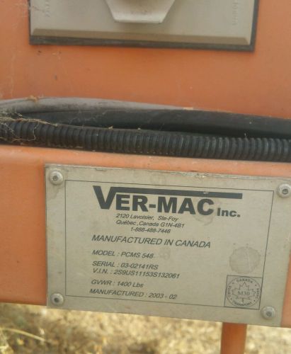 Vermac traffic director message board wrecked PCMS 548 Model