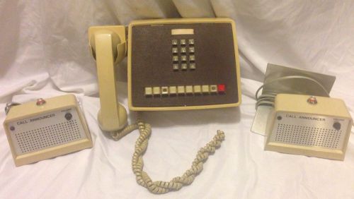 Vintage ITT Intercom System &amp; 10 Button Wall Phone 2854 Yellow (9 Line) RARE