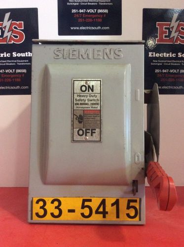 Siemens Safety Switch HNF361R 30 Amp 600 Volt 3R Non Fusible 3 Pole