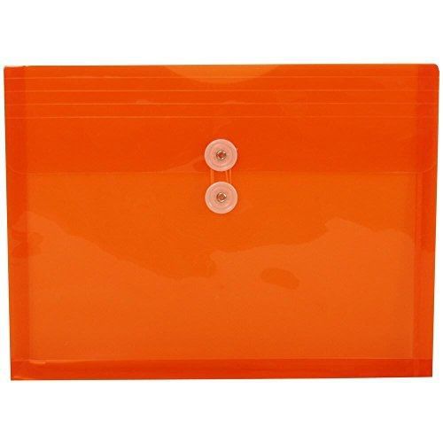 JAM Paper? Plastic Envelope with Button &amp; String Enclosure - Letter Booklet (9