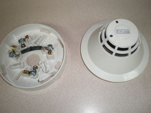 On Sale EST SIGA-PS Photoelectric Fire Alarm Smoke Detector with base Used