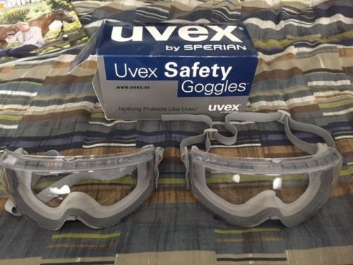 Uvex Safety Goggles 2 pairs Brand New Stealth Gray Body Clear XTR Lens