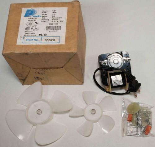 Packard 65670 Utility Fan Motor Kit EM670 5/8&#034; Shaft 3000 RPM 115V .5A 3/16x1.25