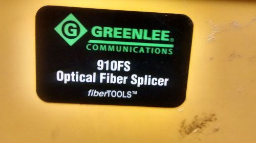 Greenlee optical fiber splicer 910fs for sale