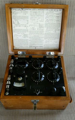Vintage Leeds Northrup Type S Test Set 5300 Galvanometer (?) In Oak Case