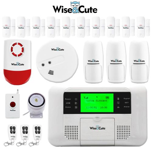 Wireless cellular gsm home security alarm system auto dial no monthly fees diy for sale