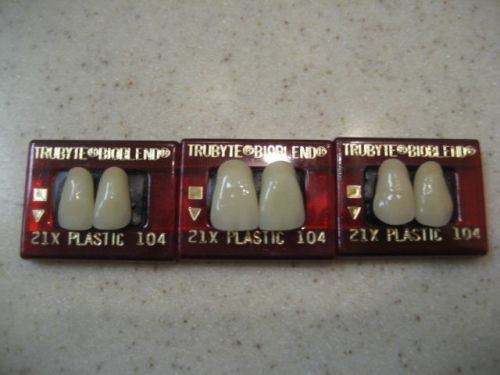 Dentsply Trubyte Bioblend Upper Anterior Mould 21X/104 Dental Teeth