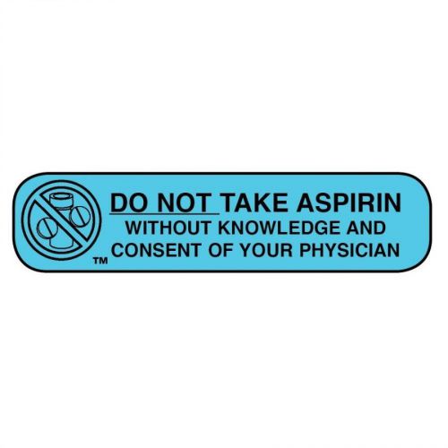 Apothecary Do Not Take Aspirin Bottle Labels, 1000ct 025715401836A435