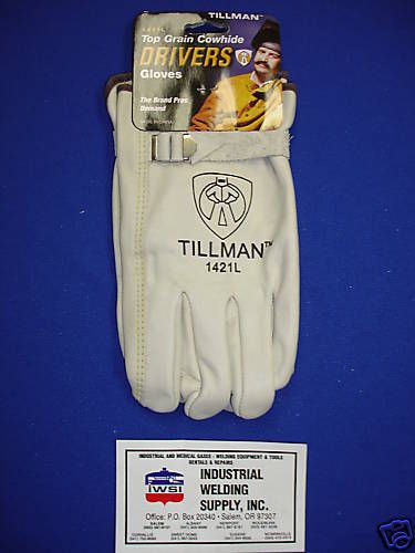 Tillman 1421l drivers gloves large top grain cowhide for sale