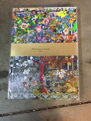 christian lacroix 7x10 Ruled Illustrated Pages/plant Markers/stickers NotebooK