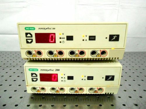 H128498 (2) Bio-Rad Electrophoresis Power Supply PowerPac 200, PowerPac 300