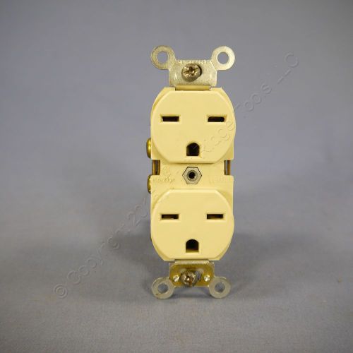 Leviton ivory industrial receptacle duplex outlet 6-15r 15a 250v bulk 5662-i for sale