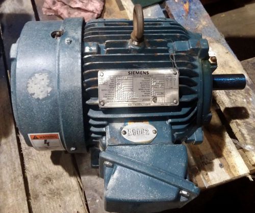 SIEMENS TYPE R6ZES0 3HP MOTOR 460v 3.9 AMPS (MO012)