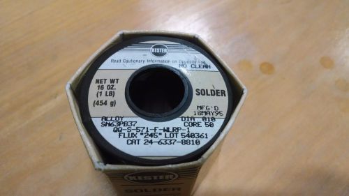 Kester - 24-6337-8810 SN63/PB37 .010 NO-CLEAN ROSIN CORE Solder Wire, 1Lb