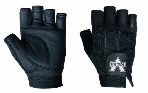Valeo pro material handling fingerless gloves (black, large) for sale