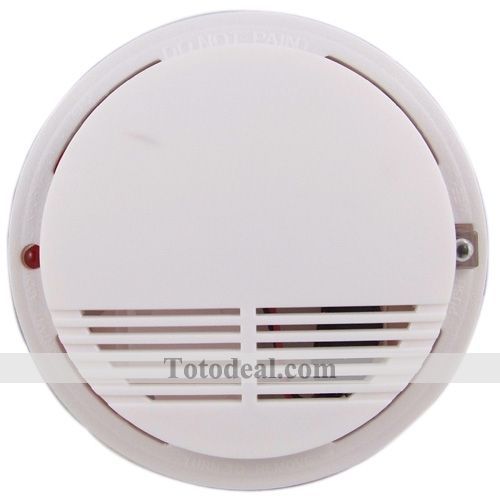 Wireless smoke detector home security fire alarm sensor system cordless white tk for sale