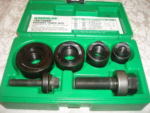 Greenlee 735bb knockout punch kit, 1/2-inch to 1-1/4-inch conduit size excellent for sale