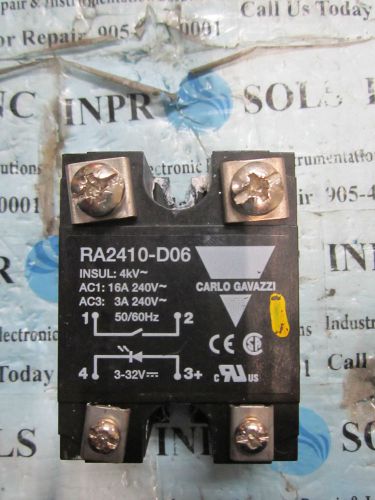 Carlo Gavazzi RA2410-D06 Power Module 4kV 16A 240VAC 3A 240VAC Module*Tested*