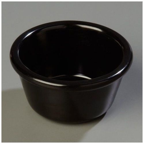 Winco RFM-3K, 3-Ounce Fluted Melamine Ramekins, Black, 1 Dozen