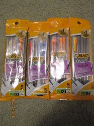 20 BIC Pencil Xtra Life #2 Medium 0.7mm Mechanical Pencils Assorted Colors 91188