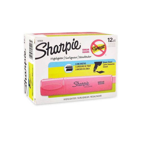 Sharpie Blade Highlighter, Chisel Tip, Pink, 12/pk (1825630)