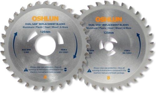 Oshlun ds-125g1 replacement 2 blade set for the original omni dual saw with for sale