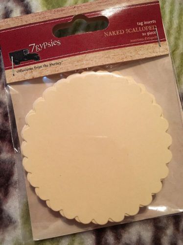 7 Gypsies Scalloped Tag Inserts, Planner Supplies, Scrapbooking Supplies