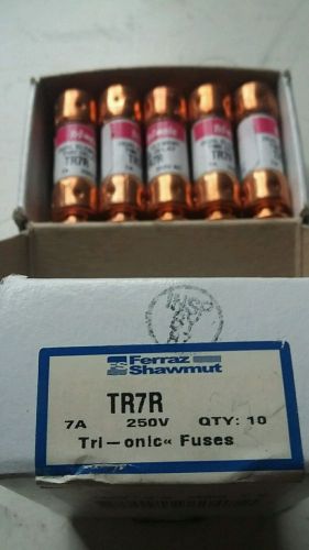 10 new trionic shawmut tr7r fuses 7a 7 a amp 250v for sale