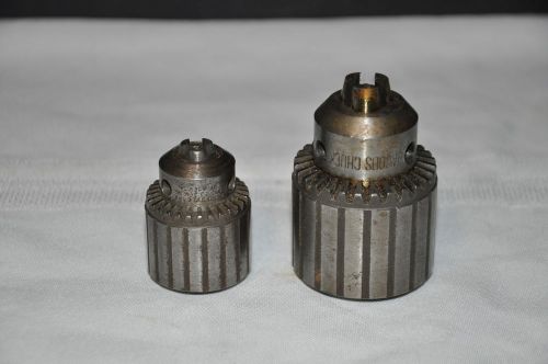 Lot Of 2 Jacobs Drill Motor Chucks~33BA And 7B 1/2-20 Mount, 1/2 &amp; 1/4 Capacity