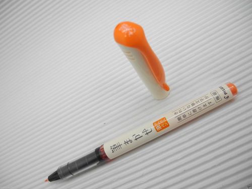 Orange x 3 PCS Pilot Fude-Makase Color Extra Fine Brush Sign Pen(Japan)