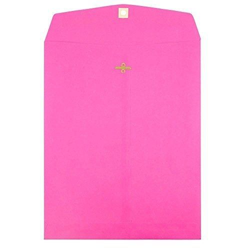 Jam paper? open end catalog clasp paper envelope - 9 x 12 in - ultra fuchsia for sale
