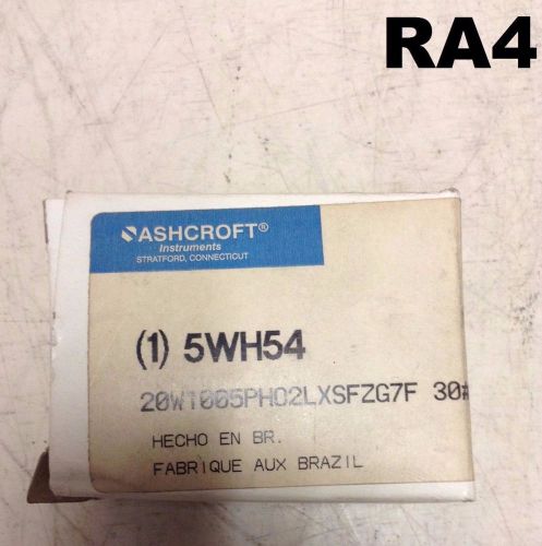 Ashcroft 5WH54 3&#034; Air Pressure Gauge 30PSI 1/2&#034;NPT