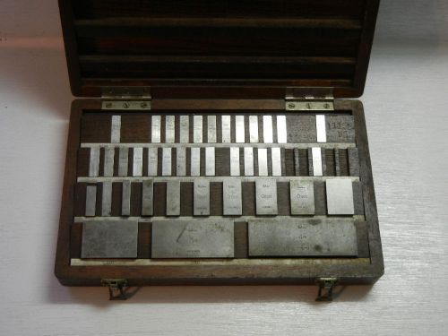 Vintage webber 39 pc rectangular gauge block set w/case for sale