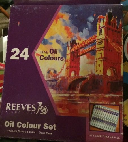 Reeves 10ml Water Mixable Oil Colour Tube Set (Pack of 24)