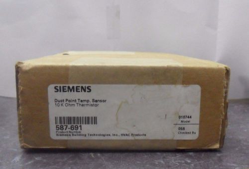 New Siemens 587-691 Duct Point Temperature Sensor 10 K Ohm Thermistor NIB