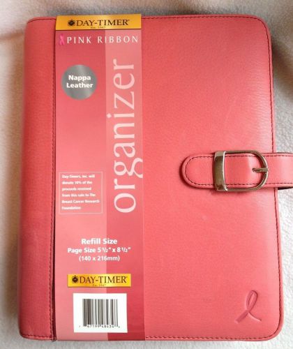 Day-timer pink leather undated starter set pink ribbon case bullet journal bujo for sale