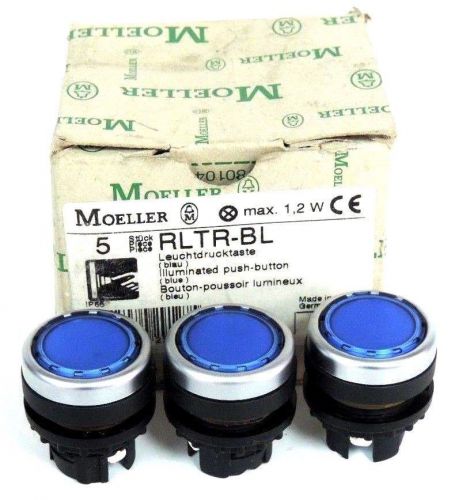 LOT OF 3 NIB MOELLER RLTR-BL ILLUMINATED PUSH BUTTONS RLTRBL