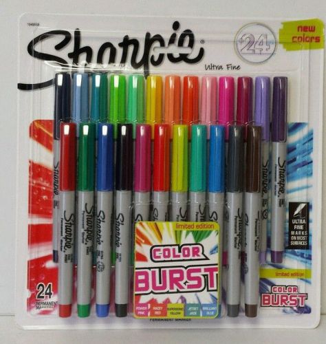 Sharpie Color Burst Permanent Markers Ultra-Fine Point, Assorted 24-Pack 1949558