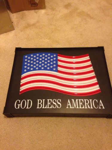 God bless america led and neon sign american flag 24 inches long by 18 inch tall for sale