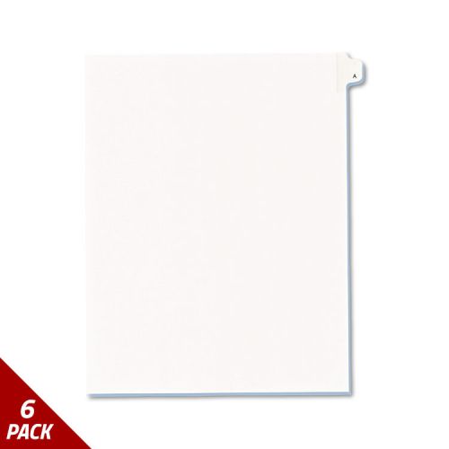 Avery Legal Exhibit Side Tab Divider Title: A Letter White 25ct [6 PACK]
