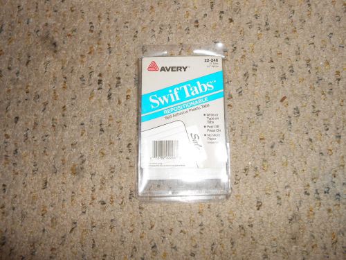 54 AVERY SWIFTABS SELF ADHESIVE PLASTIC TABS 1 1/2 &#034; WIDE