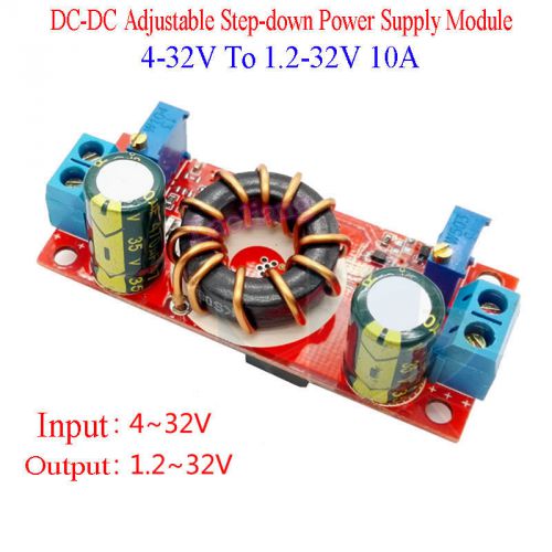 Dc-dc 10a 4-32v to 1.2-32v adjustable cvcc buck step-down power supply module for sale