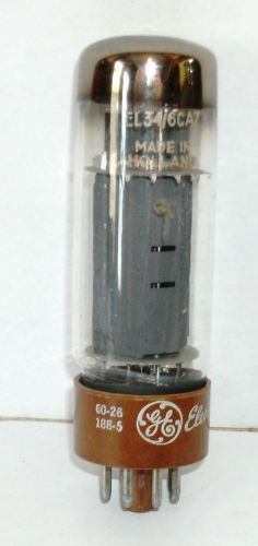 EL34 / 6CA7: Philips Made in Holland Brown Base Vacuum Tube Branded GE Used