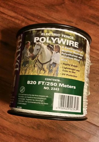 820 Ft. (250 Meter) White Polywire Electric Fence Wire by Dare 2343