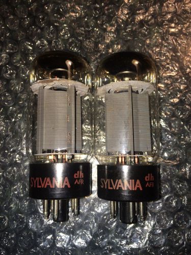 Pair Sylvania 6L6 GC  Vacuum Tubes - Same Date Codes - Test Strong