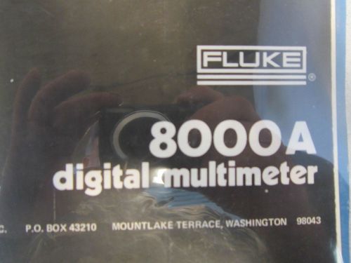 Fluke 8000A Digital Multimeter Operating Manual