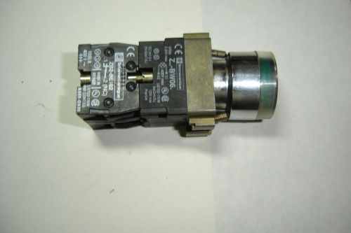 TELEMECANIQUE ZB2 SERIES ILL GREEN 24V AC-DC FLUSH/ EXTENDED P.B.SW DOUBLE N.O.