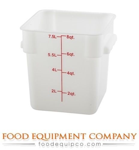 Winco pesc-8 storage container, 8 quart, square - case of 24 for sale