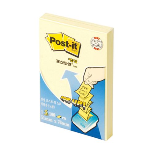 3M Post-it Pop-up Refill KR-320 Yellow 1pack /51mm X 76mm/100sheets/sticky note